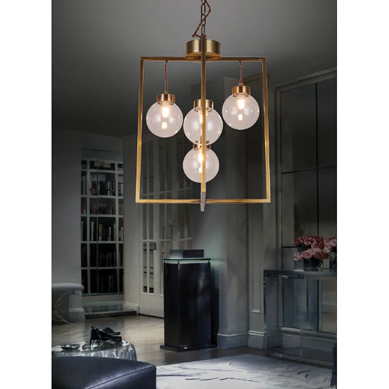 Luxury modern gold pendant lamp hotel home villa apartment decoration with G9  lamp holder