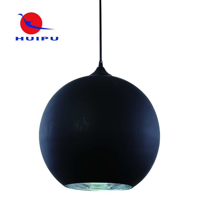 Matt black glass globe pendant light chandelier ball round 400mm