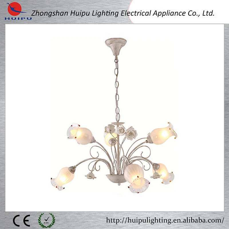 Classical lighting fixtures chandelier lamp with ceramix decorate for bedroom