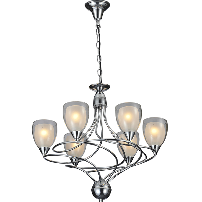 modern double glass shade chandelier from zhongshan huipu lighting