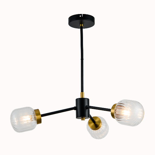 European new design black and gold chandelier bedroom dinning living room study modern pendant light