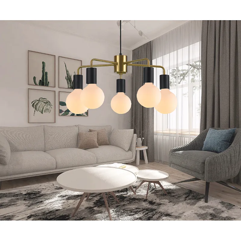 China wholesale iron chandelier European style modern E27 chandelier pendant light