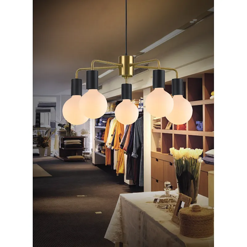 China wholesale iron chandelier European style modern E27 chandelier pendant light