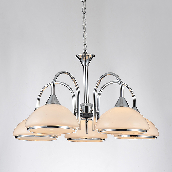 elegant foyer lobby chrome chandelier