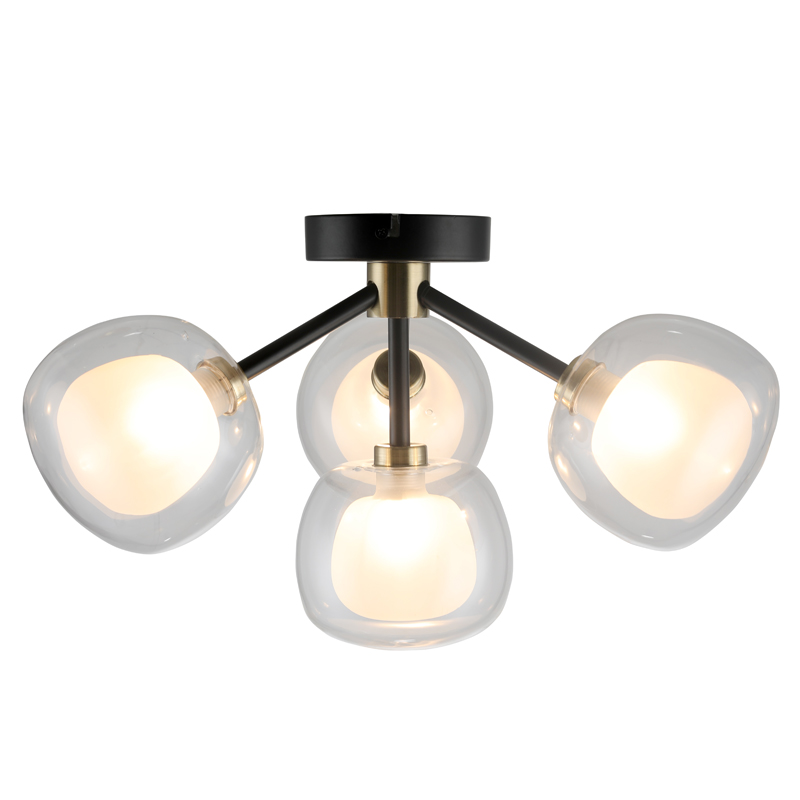 modern simple glass shade ceiling lamp bedroom kitchen dining  study corridor used G9*4 ceiling light