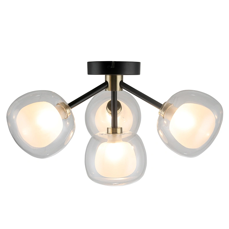 modern simple glass shade ceiling lamp bedroom kitchen dining  study corridor used G9*4 ceiling light
