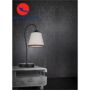 Modern simple high quality table lamp with white fabric study bedroom living room table lamp