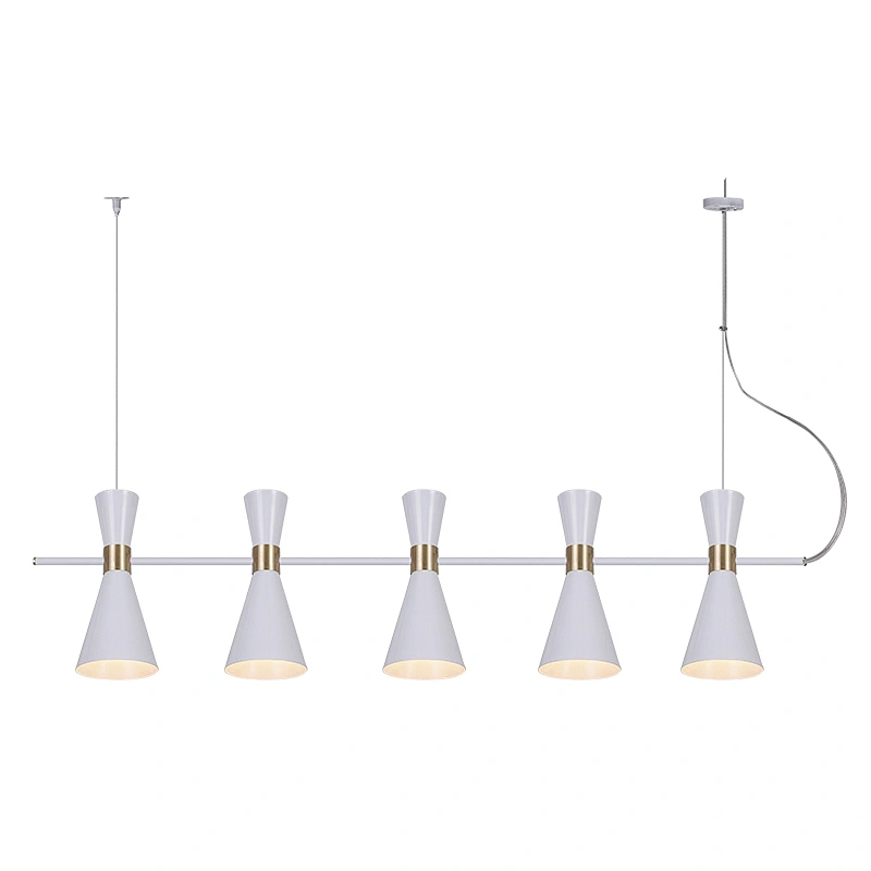 5 Lights White Finish Home Decorate Adjustable Pendant Lighting Chandelier