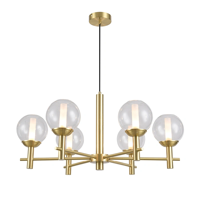 Design Nordic modern gold glass globe chandelier