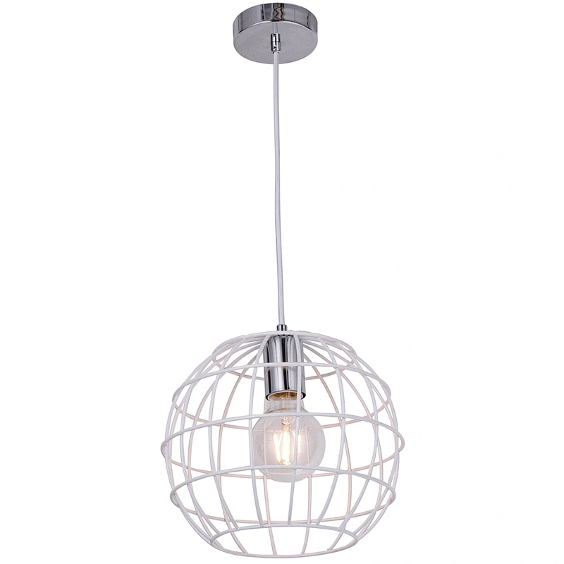 Modern industrial style cage hanging light simple iron art E27 home hotel decoration pendant light