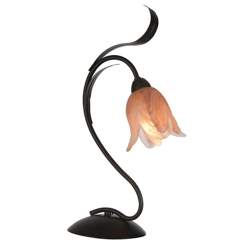 Wholesale beautiful flower decorative table lamp with leaf