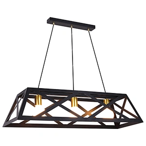 Art Deco Loft Metal Frame Cylinder Bar Restaurant Hanging Pendant Light