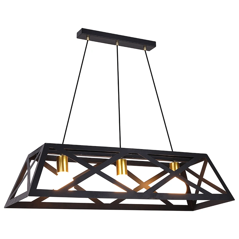 Art Deco Loft Metal Frame Cylinder Bar Restaurant Hanging Pendant Light