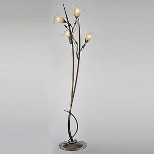 Decorative glass flower fancy floor lamp