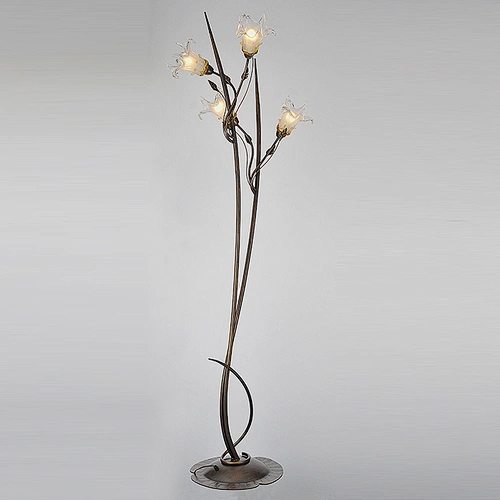 Decorative glass flower fancy floor lamp
