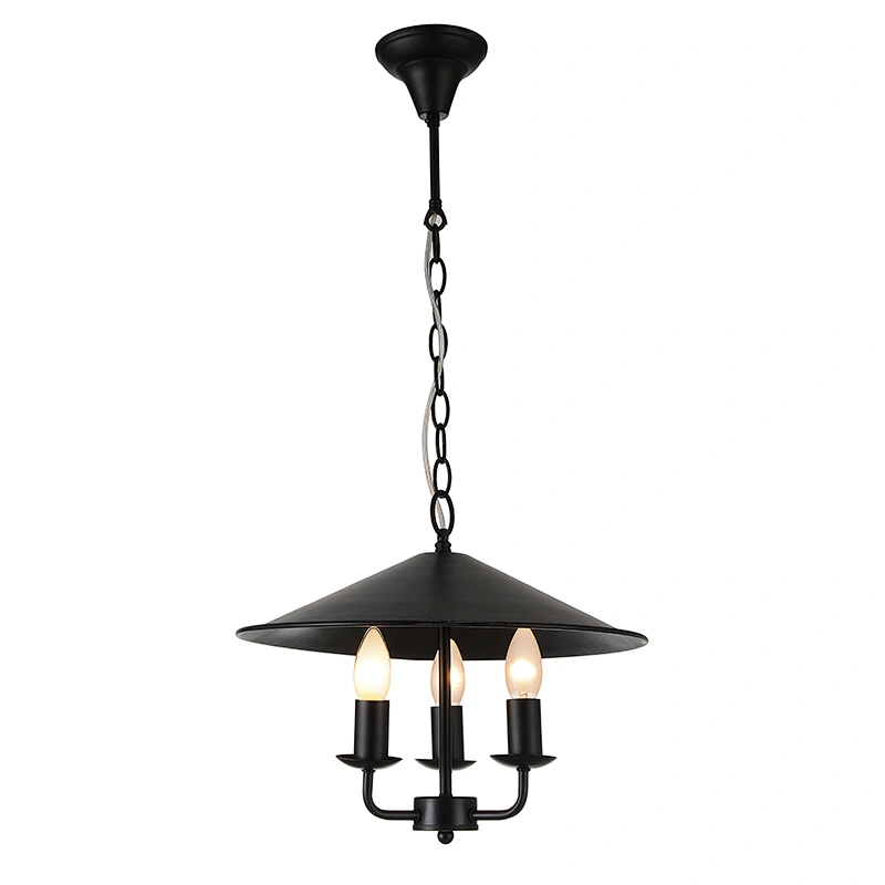 old style living room black candle chandelier light