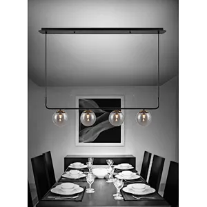 Beautiful 2021 new design  Nordic modern pendant light with smoke grey glass
