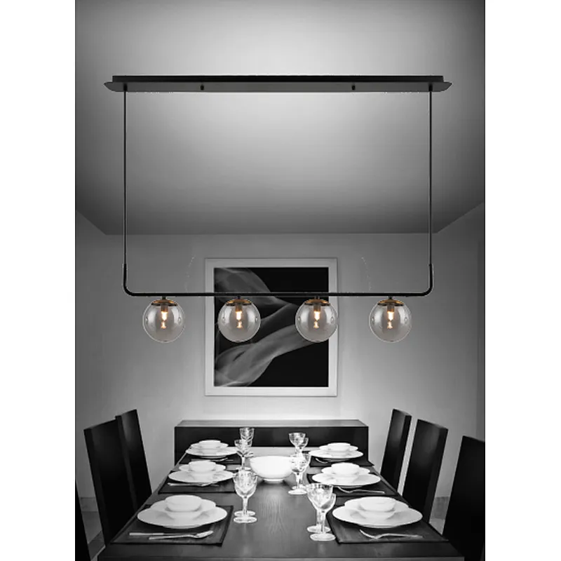 Beautiful 2021 new design  Nordic modern pendant light with smoke grey glass