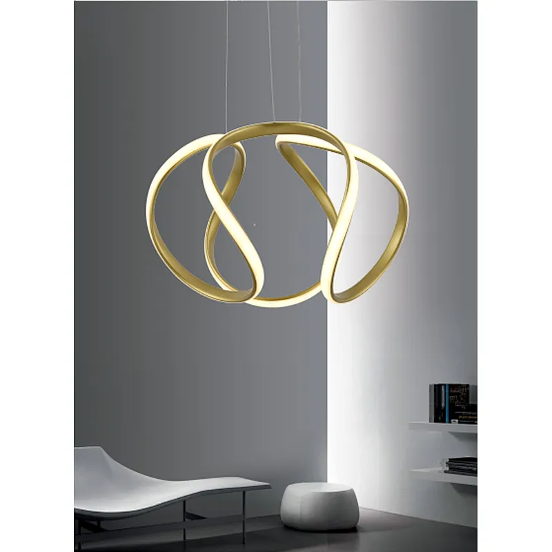 LED Aluminum pendant light Nordic style modern luxury gold pendant lamp for home hotel office