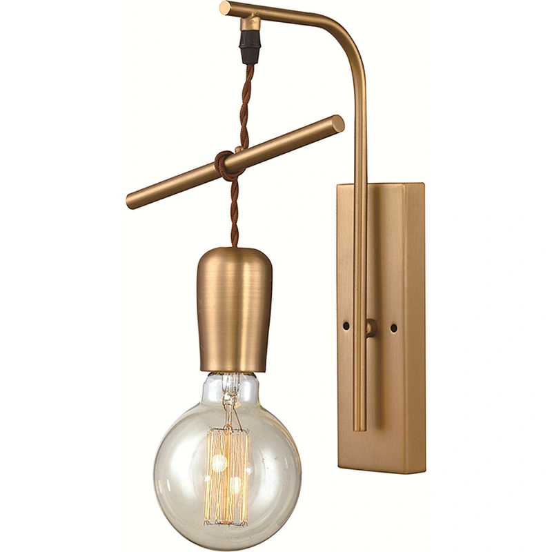 Vintage Fancy Copper Bar Restaurant Bedside Nordic Metal Lamp E27 Holder Single Simple Villa Wall Lamp
