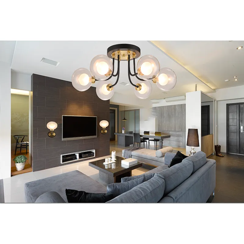 European modern Ceiling light modern high trade home hotel apartment decoration 6 lights ceiling light