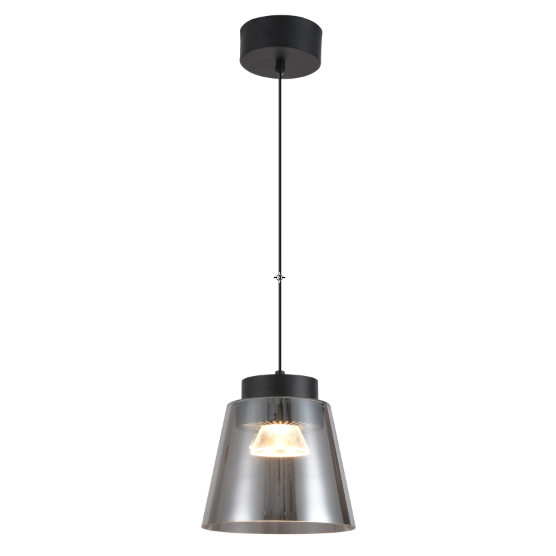 2022 European modern smoke grey glass pendant lamp fashion LED 20W hanging lamp for dining kitchen bedside