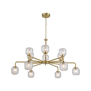 European style contemporary chandelier good quality black and gold g9 art glass chandelier pendant light