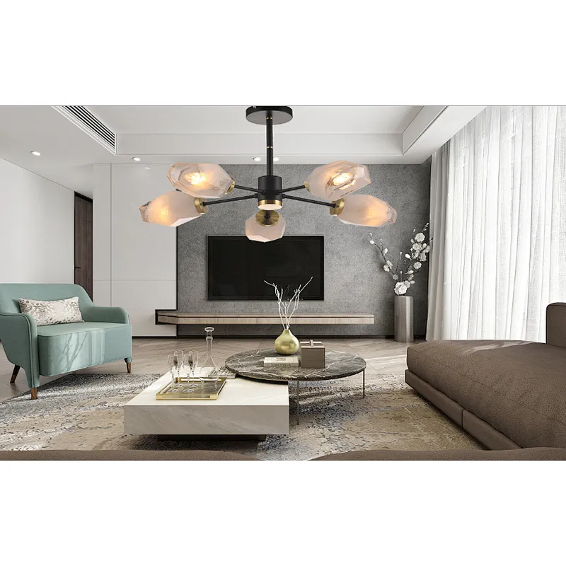 Wholesale European modern 5 light E14 ceiling light beautiful house decoration ceiling lamp