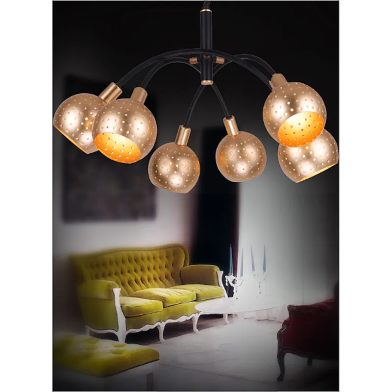 European modern luxury metal chandelier pendant light