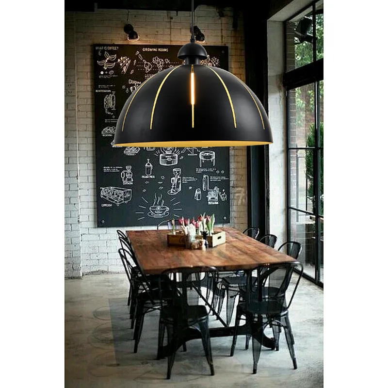 modern pendant light American black E27 meals pendant lamp