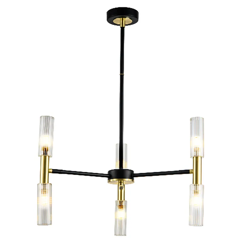China hot sale popular modern luxury chandelier beautiful black and gold indoor decoration lighting