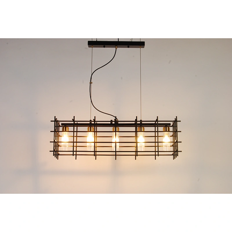 New modern industrial iron art pendant light dinning living room decoration black hanging light