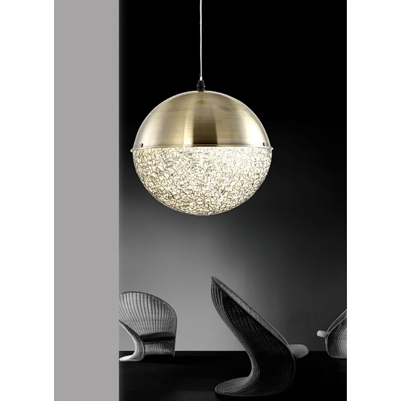 Contemporary iron made pendant light with aluminium wire indoor decoration LED pendant light