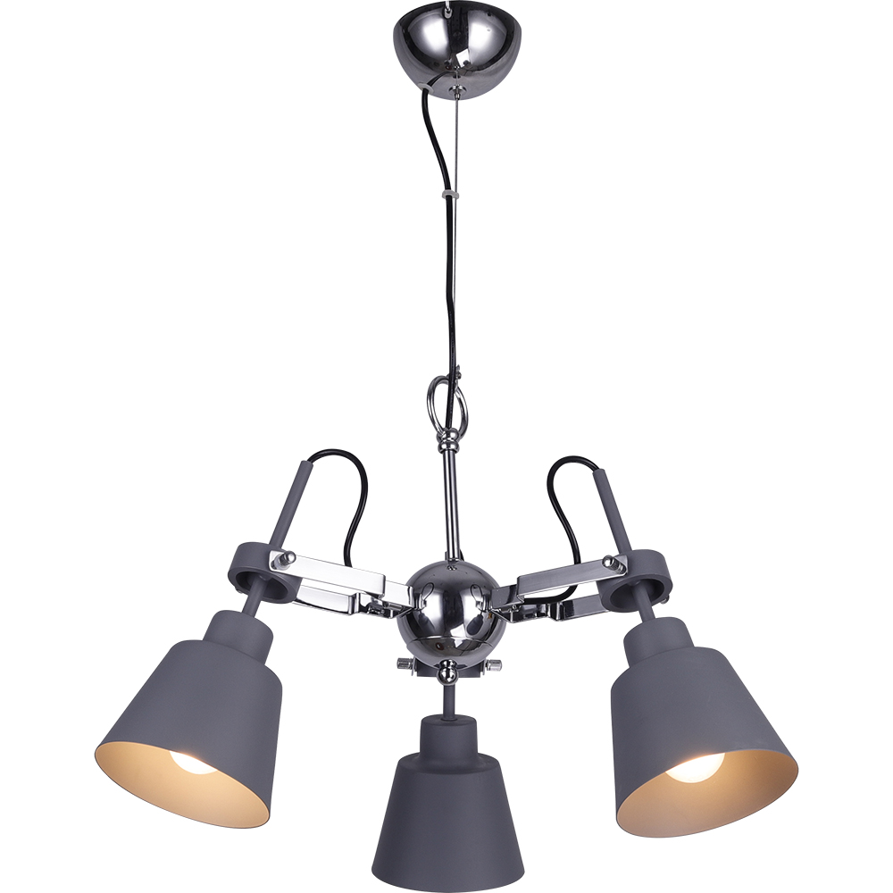 Nordic Post-modern Fashionable Industrial Grey Trumpet Metal Chandelier Pendant Light