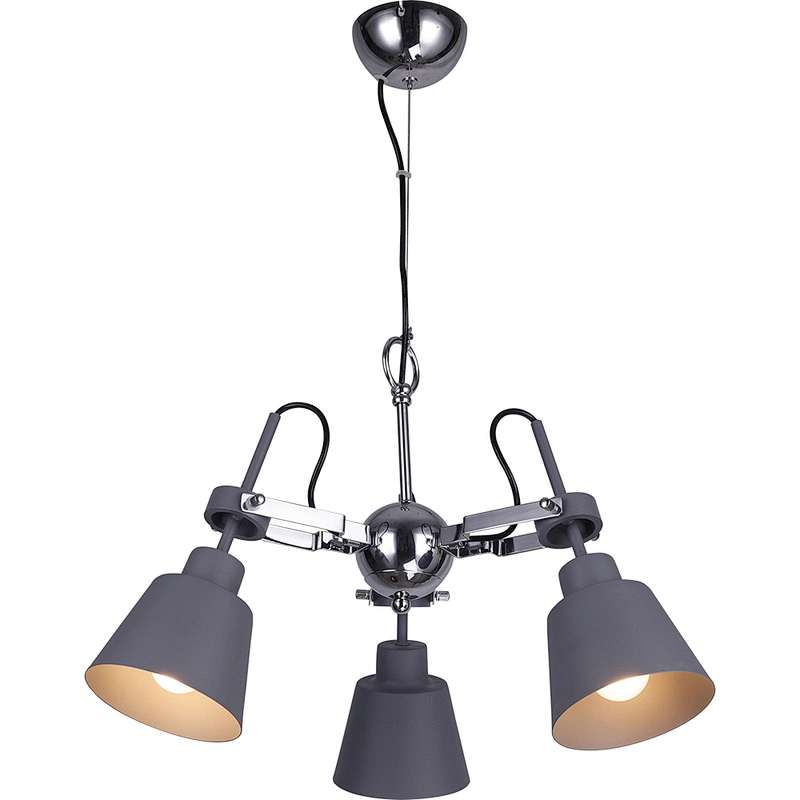 Nordic Post-modern Fashionable Industrial Grey Trumpet Metal Chandelier Pendant Light