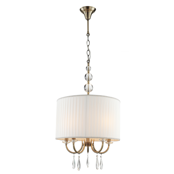 European classical crystal pendant light with fabric shade good quality indoor chandelier with E14 lamp holder