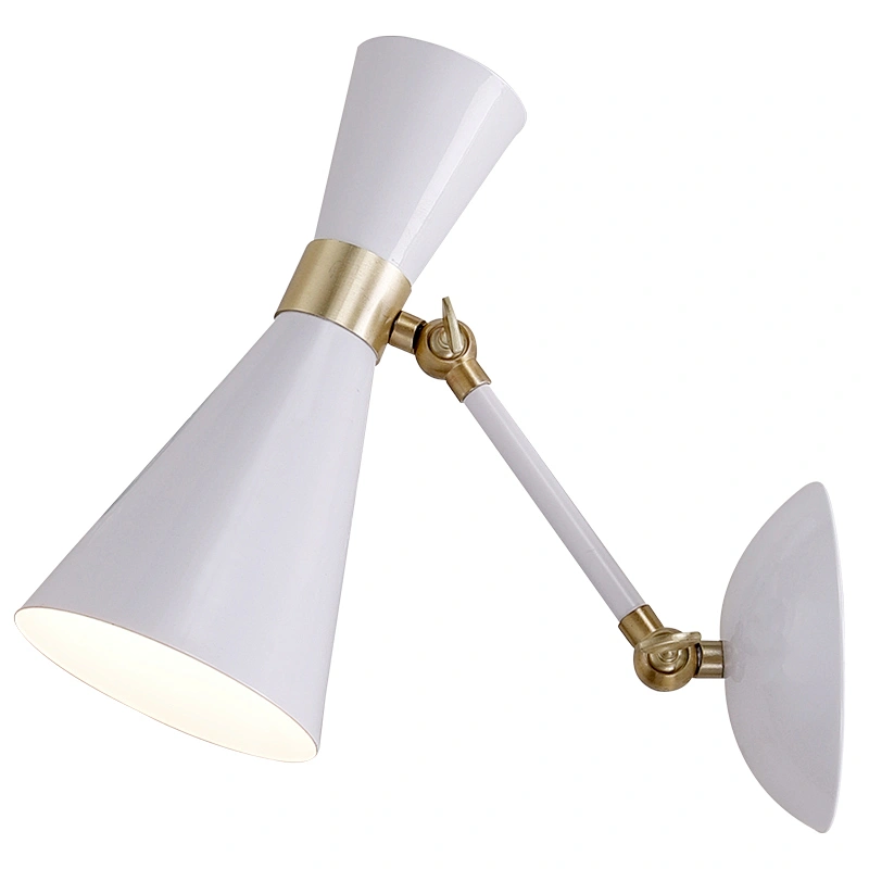 Modern white painting hotel decorative bed room wall lamp