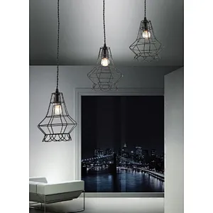 iron art fancy black pendant light restaurant bar home hotel decoration light