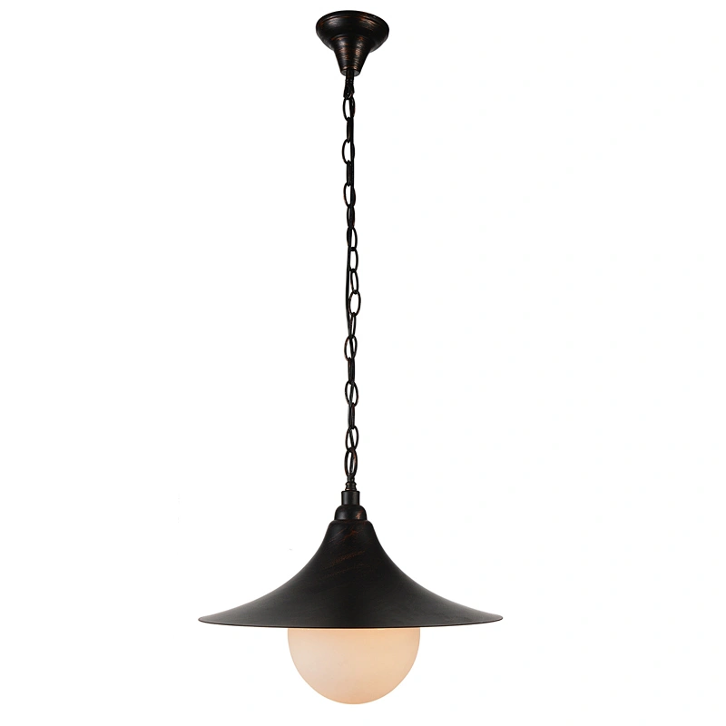 Black pendant light modern simple home hotel kitchen dinning E27 pendant light with white glass ball