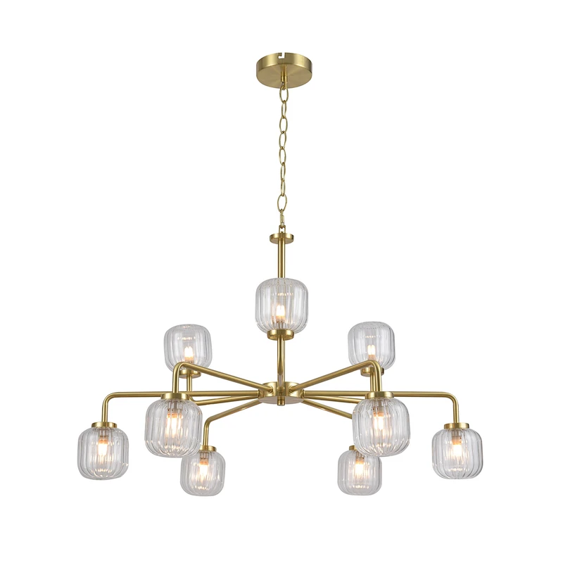 European style contemporary chandelier good quality black and gold g9 art glass chandelier pendant light
