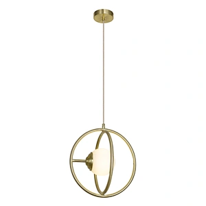 Modern luxury gold iron art pendant light with white glass house indoor decoration pendant light