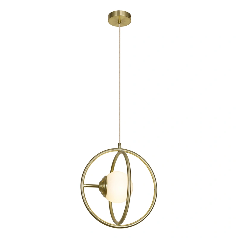 Modern luxury gold iron art pendant light with white glass house indoor decoration pendant light