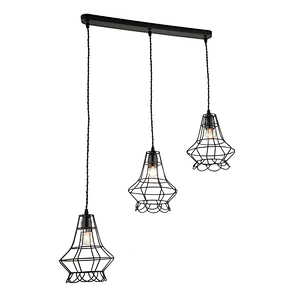 iron art fancy black pendant light restaurant bar home hotel decoration light