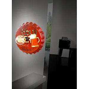 Fun wall lamp its picture on the surface could be changed to your own designs industrial iron art wall lamp
