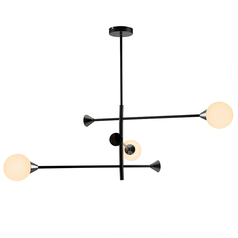 European modern black pendant lamp LED G9*3 white glass godle modern lighting applicant in indoor decoration