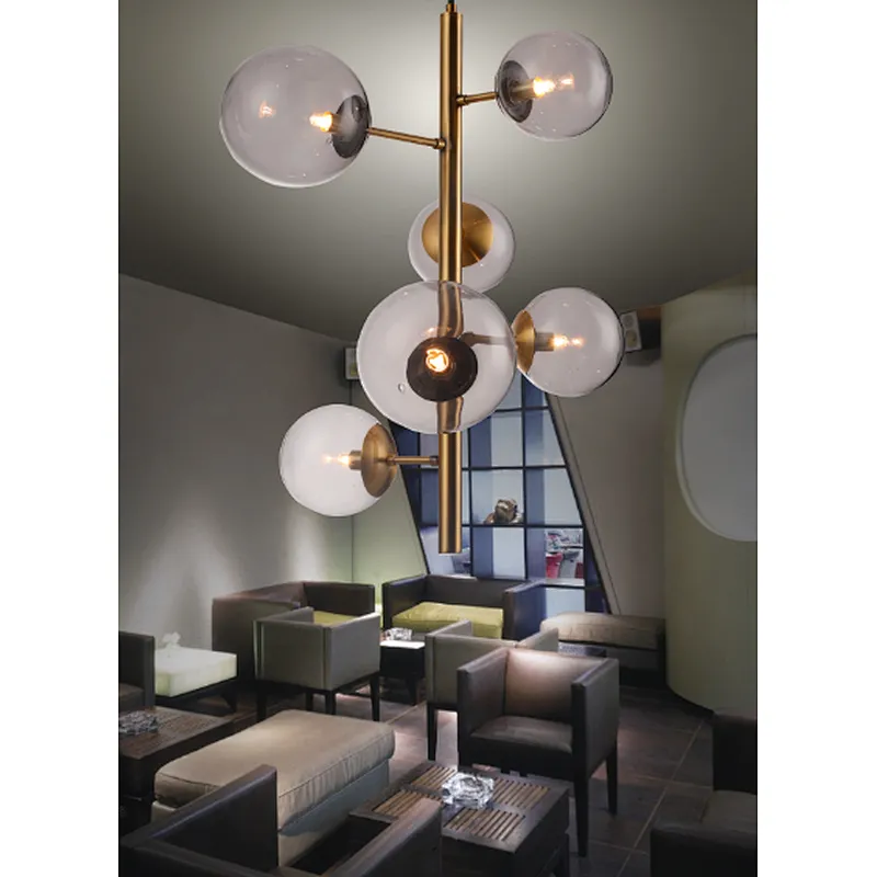 Beautiful modern creative grey glass pendant light restaurant bar home hotel decoration led pendant light