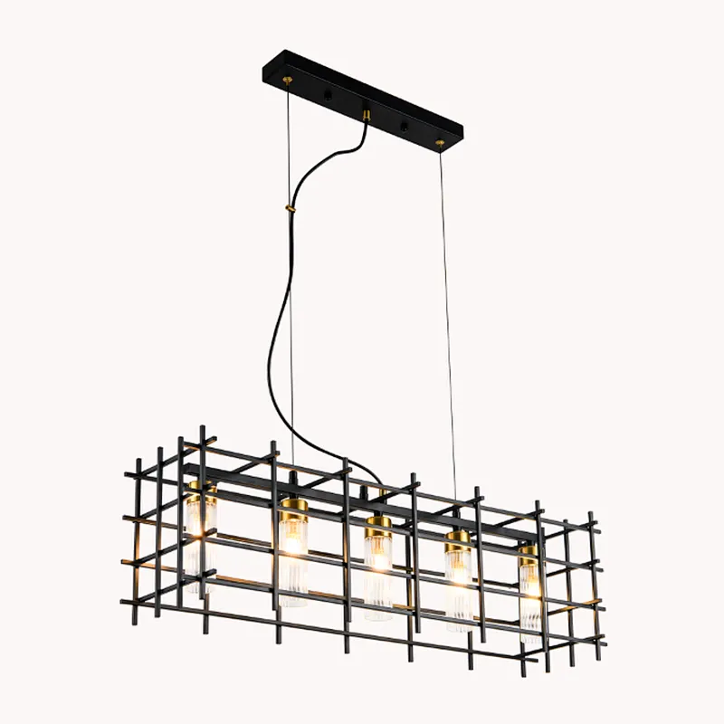 New modern industrial iron art pendant light dinning living room decoration black hanging light