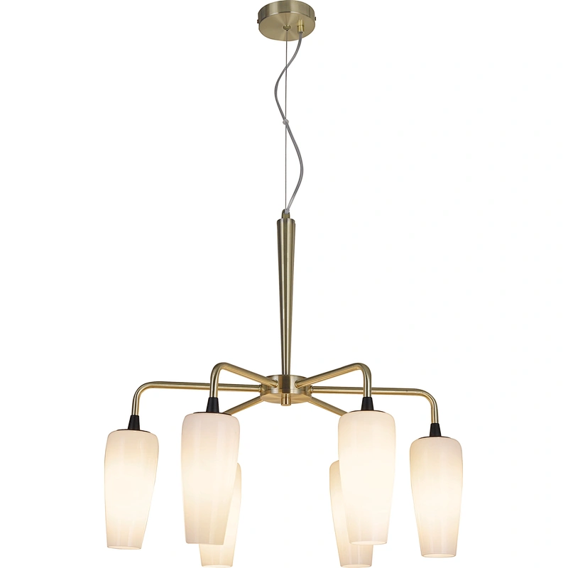New Design Luxury Modern Pendant Light Hotel Villa Glass Shade Gold Chandelier Hanging Light With E14 Lamp Holder