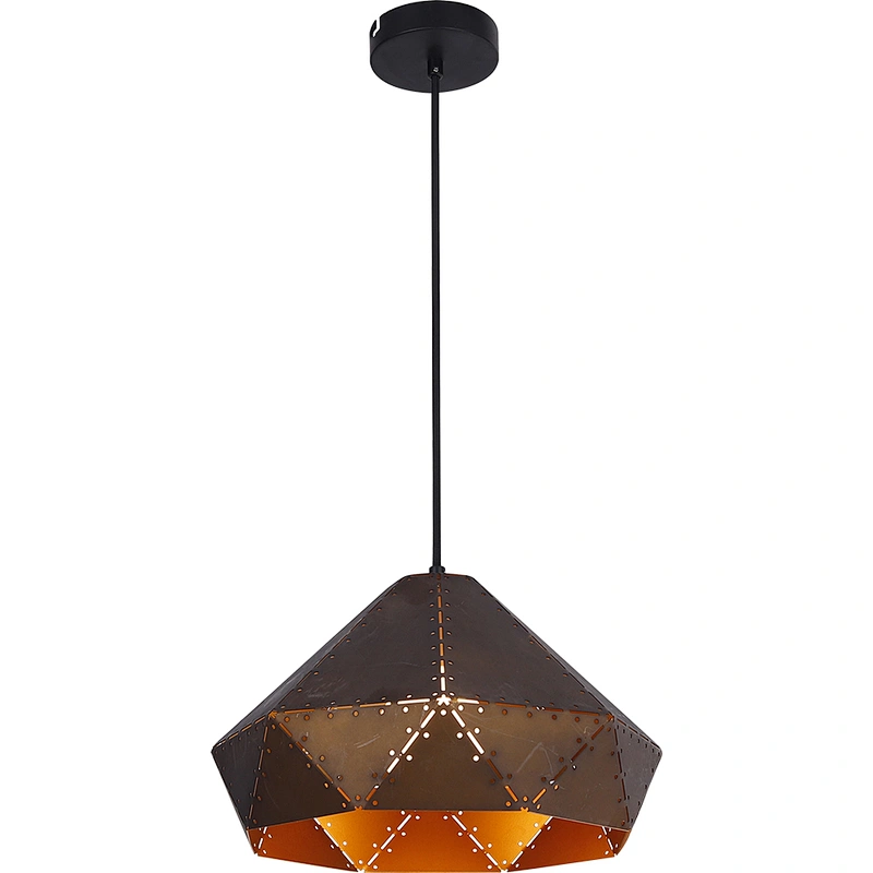 Vintage Iron Art Unique Antique Rusty Bronze Bar Home Indoor Pendant Light