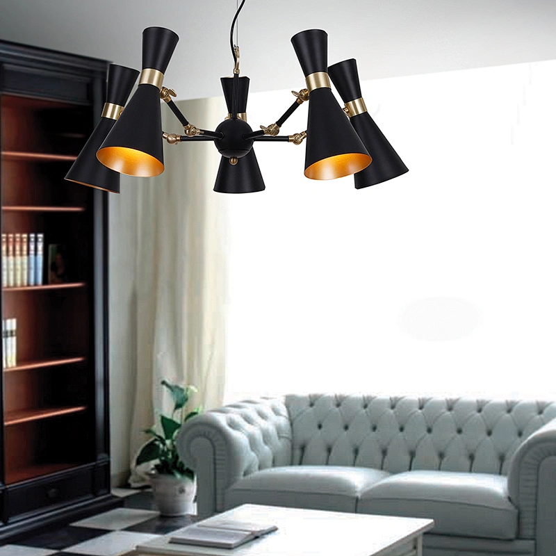 Zhongshan Factory Hand Made Retro Black Finish Chandelier Lights